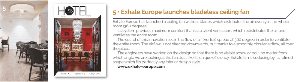 article hotel F&B on exhale fans