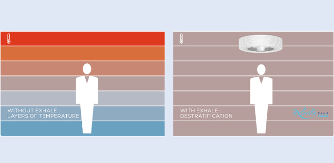 Exhale fans circulation of air