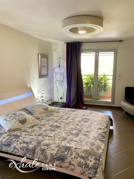 bedroom and bladeless ceiling fan